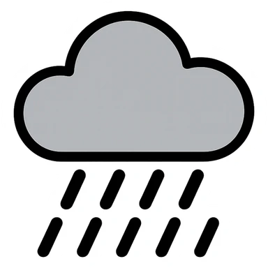 grey cloud is raining sticker