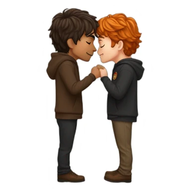 Emoji Harry potter kissing Ron Wesley sticker