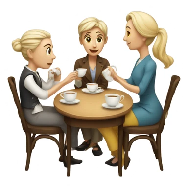Tea-time-gossip sticker