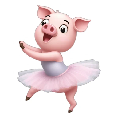 Pig dancing Ballet sticker