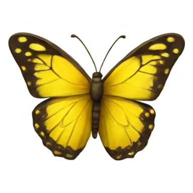 Yellow love with butterfly  sticker