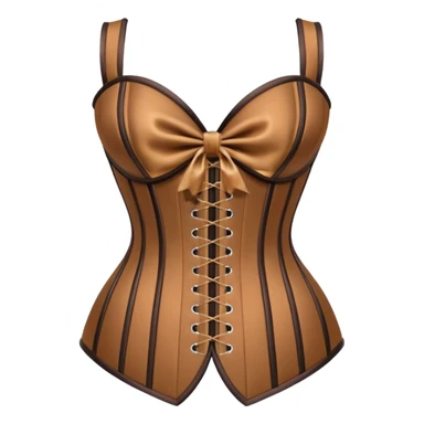 brown corset with bow sticker