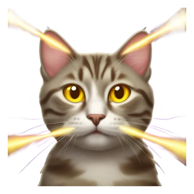 Cat with laser eyes sticker