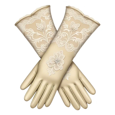 vintage rococo lace gloves  sticker