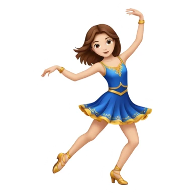 girl with brown hair dancing  sticker