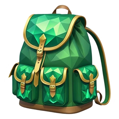 fantasy green magic backpack emoji low poly

































 sticker