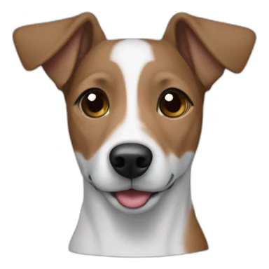 Brown and white jack russel grey zip hoodie  sticker