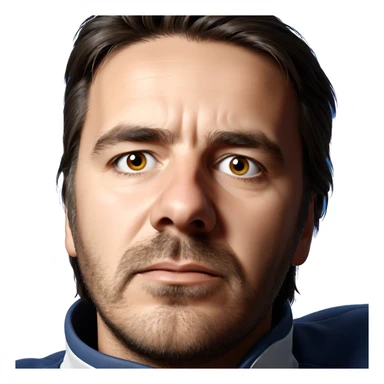 realistic portrait of a man sticker