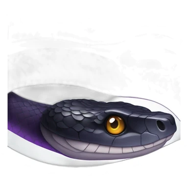black snake with purple eyes sticker