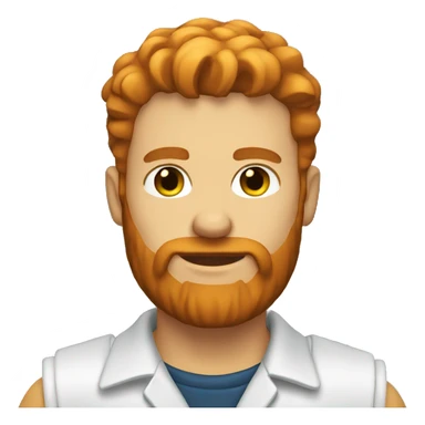 White mechanic with brown hair ginger beard sticker