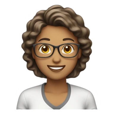 person (woman) motivator happy and smiling sticker