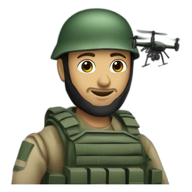 Hamas soldier drone sticker
