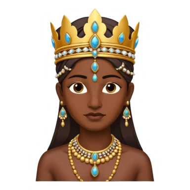 Male indian Queen with jewelry  sticker
