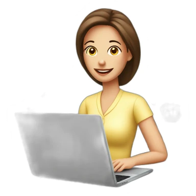 House wife-online work-home-laptop sticker