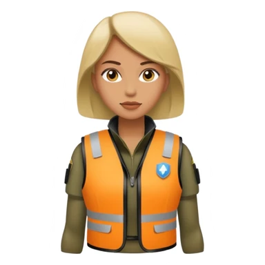 lady wearing bullet proof sticker