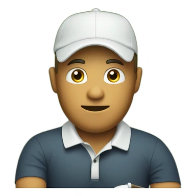 Golf player missing the ball sticker