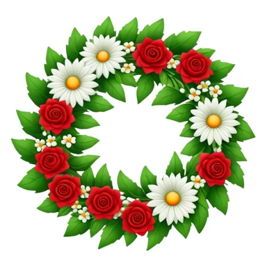 funeral wreath with flowers sticker