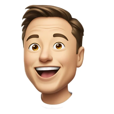 Elon musk sticking his tongue out with a happy expression. Photorealistic, follows the prompt one to one. well made sticker
