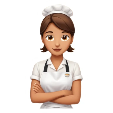 waitress at paris cafe sticker