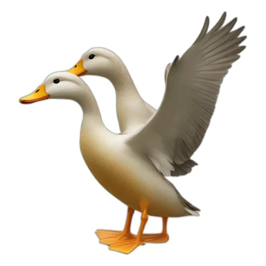 Duck and goose sticker