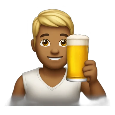 Bebe toda qui bois une bière sticker