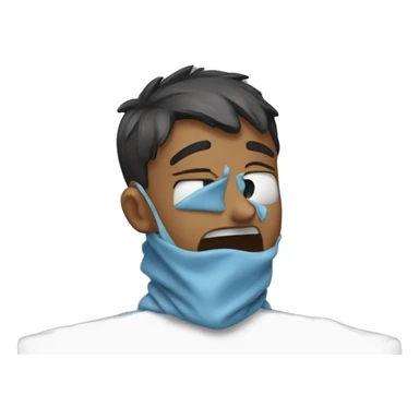 A student crying but He’s trying not to cry sticker