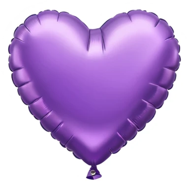 purple Foil balloon heart, remove background sticker