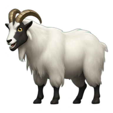 dark magic mountain goat sticker