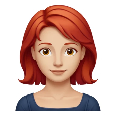 Red French frize emoji: NO FACE sticker