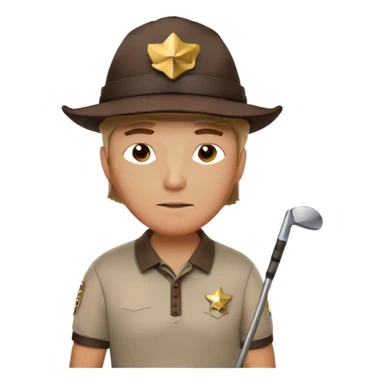Sheriff playing golf sticker