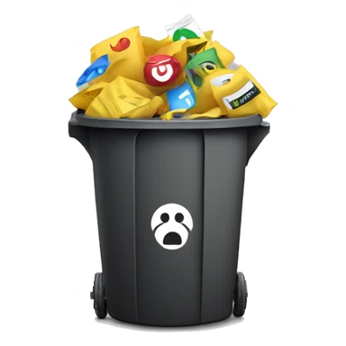 jQuery javascript library logo in trash sticker