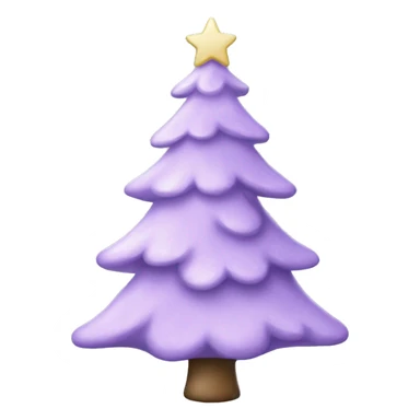 Pastel purple christmas tree sticker