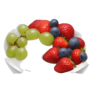 fruit yogurt bowl with strawberries and grapes sticker