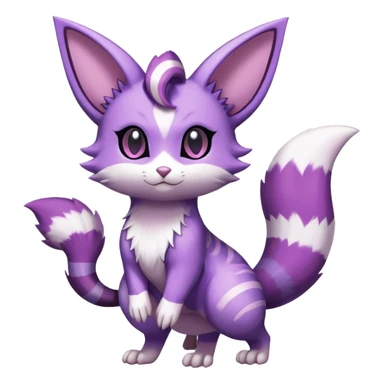 Shiny Furret-Purrloin-Espeon-Hybrid (Full body) sticker