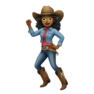 Cowgirl dancing  sticker