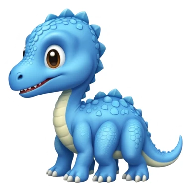 baby blue dinosaur sticker