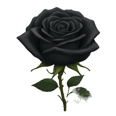 Black rose sticker