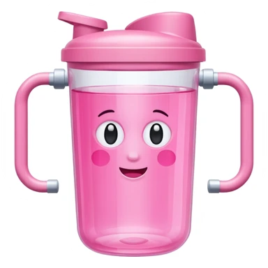 Pink gym water cup sticker