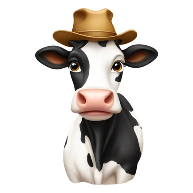 cow with hat sticker