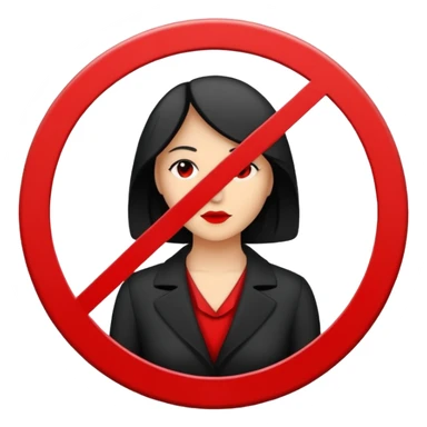 prohibition sign for weomen sticker