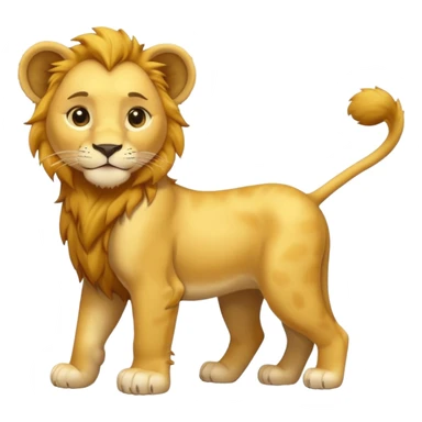 in lion family, only Kid boy., full body, single tail sticker