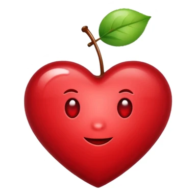 Cherry cola red Heart emoji  sticker