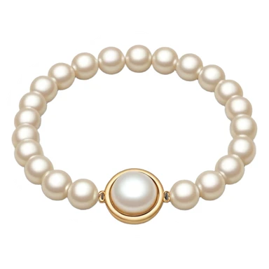 white pearl bracelet, classic jewelry sticker