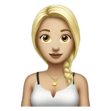 white girl with money sticker