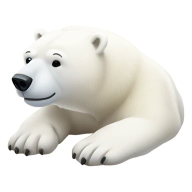 Polar bear on the beach  sticker