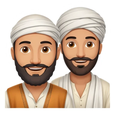 5 bestfriends: 1 Moroccan man, 1 Arab man, 1 Iranian girl, 1 Indian girl, 1 black man sticker