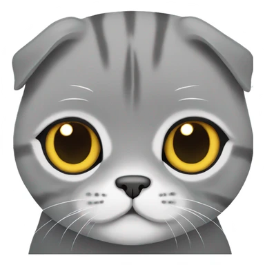 gray scottish fold sticker