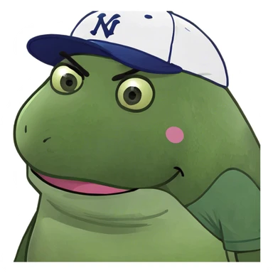 Fat person with tounge out and eyes wide open sticker