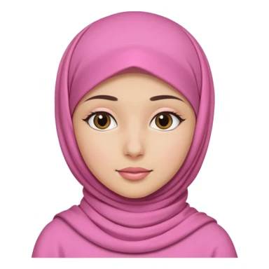بنت محجبه لابسه وردي sticker