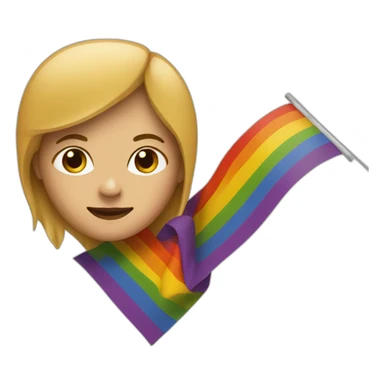 lesbian flag with a woman sticker